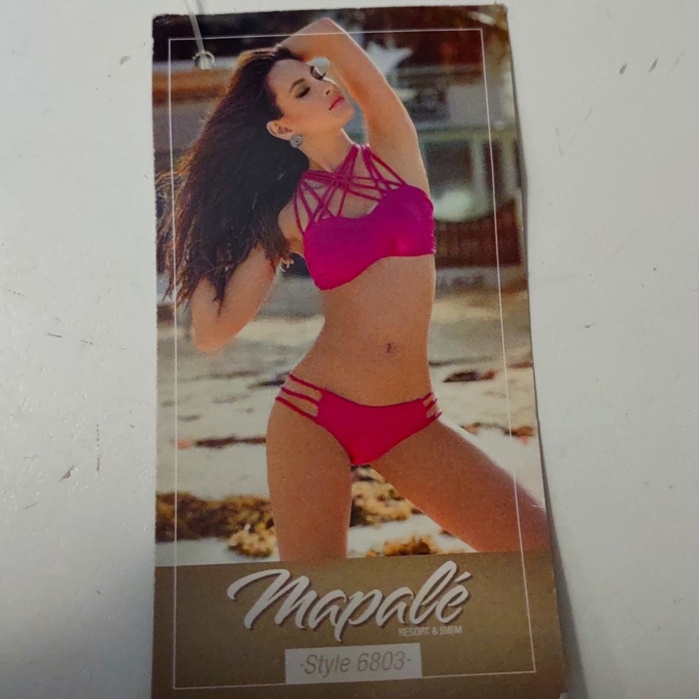 Hot pink strappy bikini (brand new)